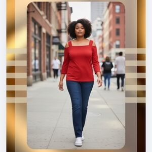 RED - Fitted Style Top